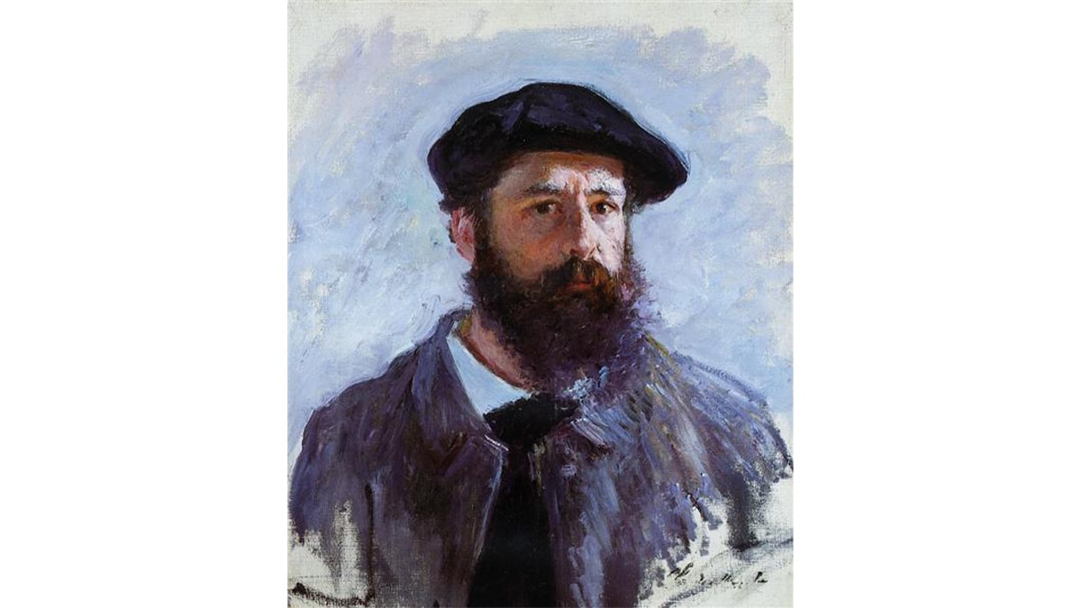 famous self portrait, Self-Portrait with a Beret (1886) by Claude Monet