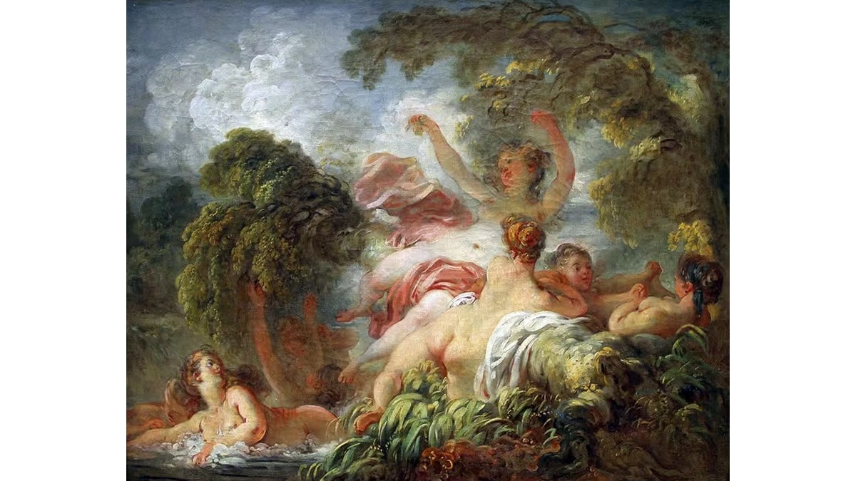 The Bathers, Famous rococo painting