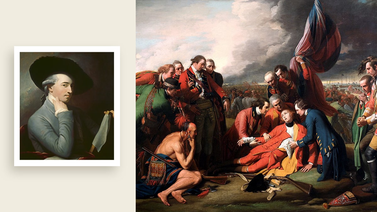 The Death of General Wolfe by Benjamin West is one of the famous neoclassical art
