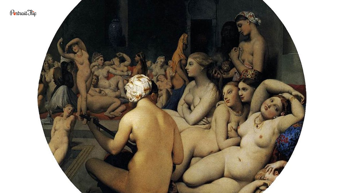 The Turkish Bath by Jean-Auguste-Dominique Ingres. 