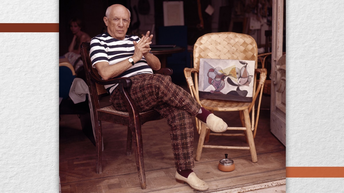 A photograph of Pablo Picasso