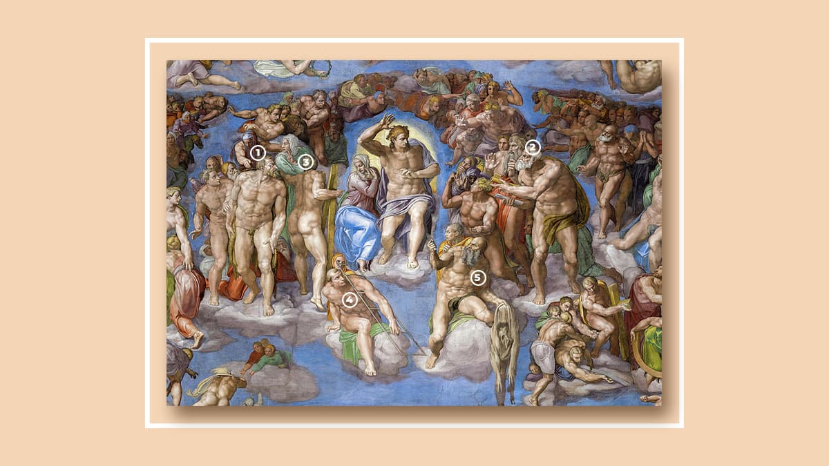 Center of Michelangelo The Last Judgement