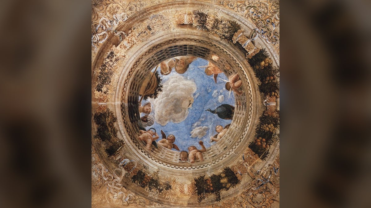 Ground level view of Renaissance art