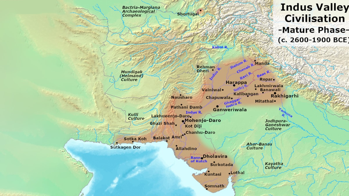 Indus valley civilization map