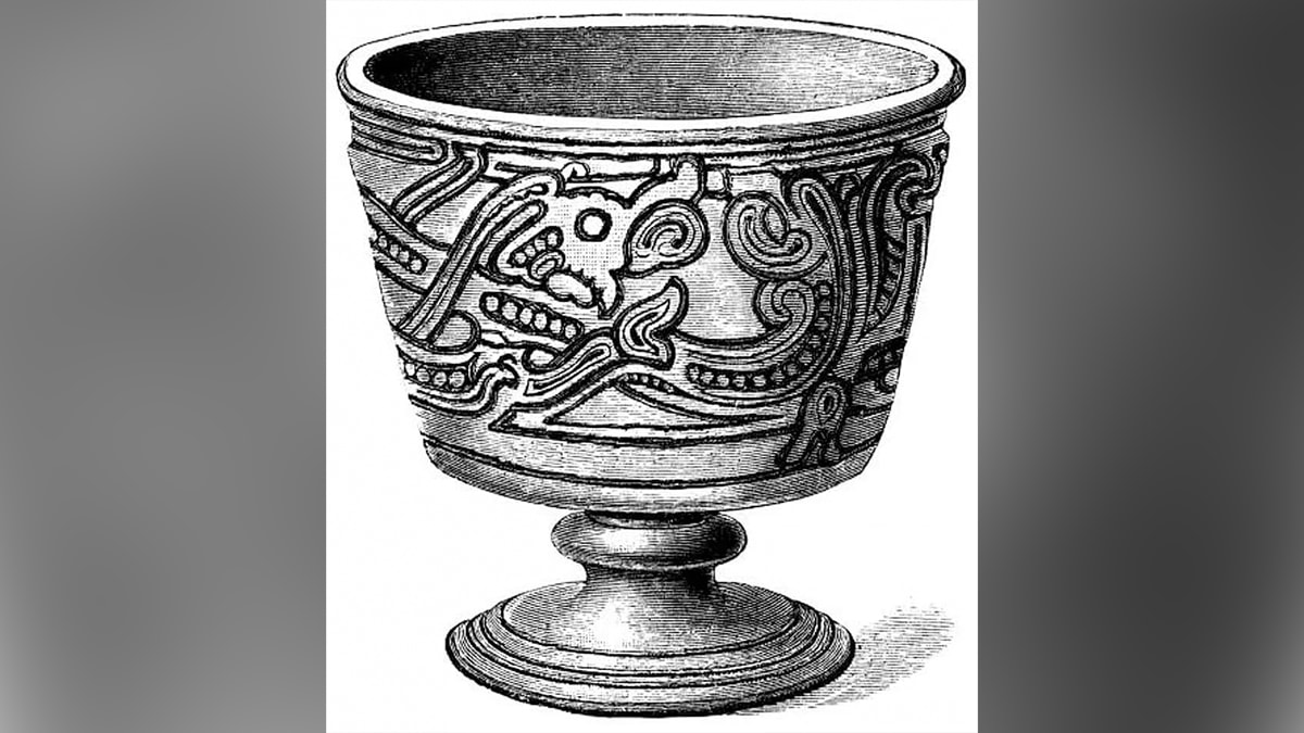 a silver cup in Jelling style