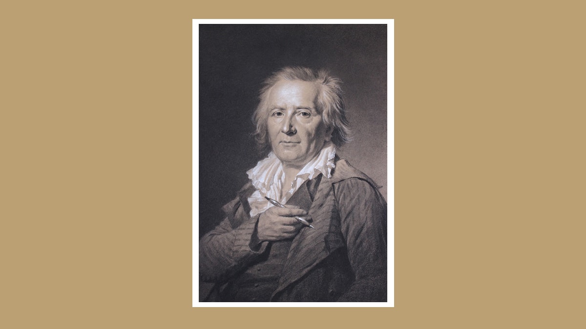 A rare portrait of Jean Honoré Fragonard from his late years