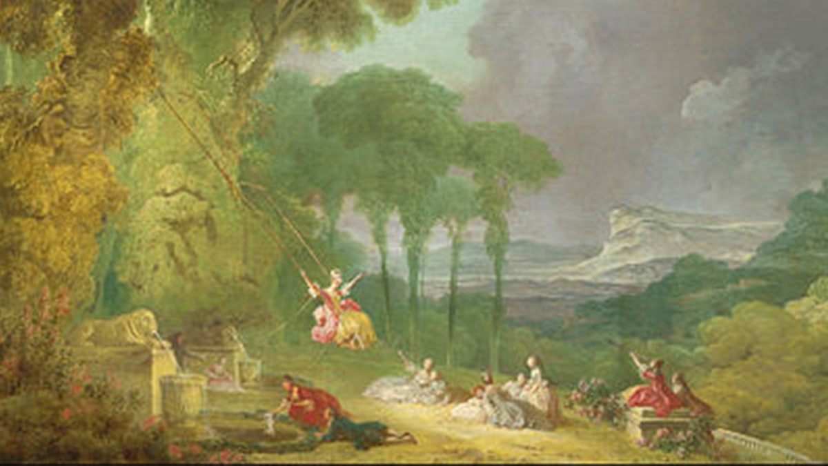 The second version of The Swing painting made in 1775 by Fragonard.
