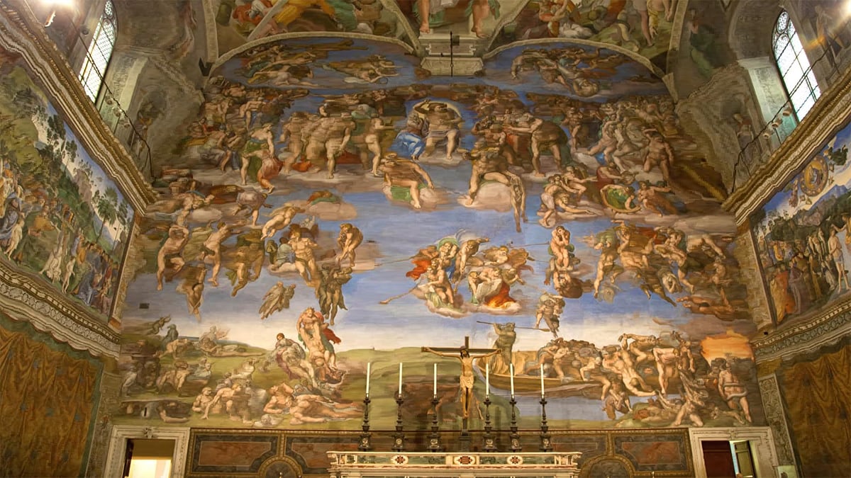 The Last Judgement on altar wall