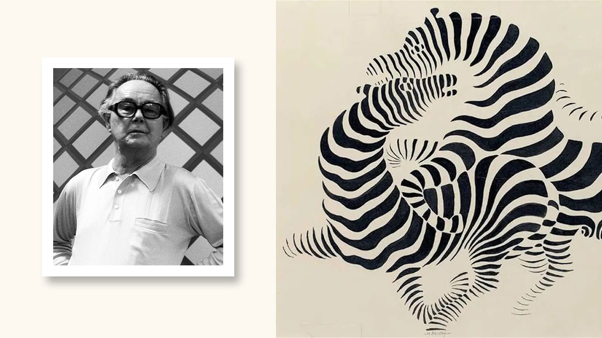 Victor Vasarely and his work Zebra