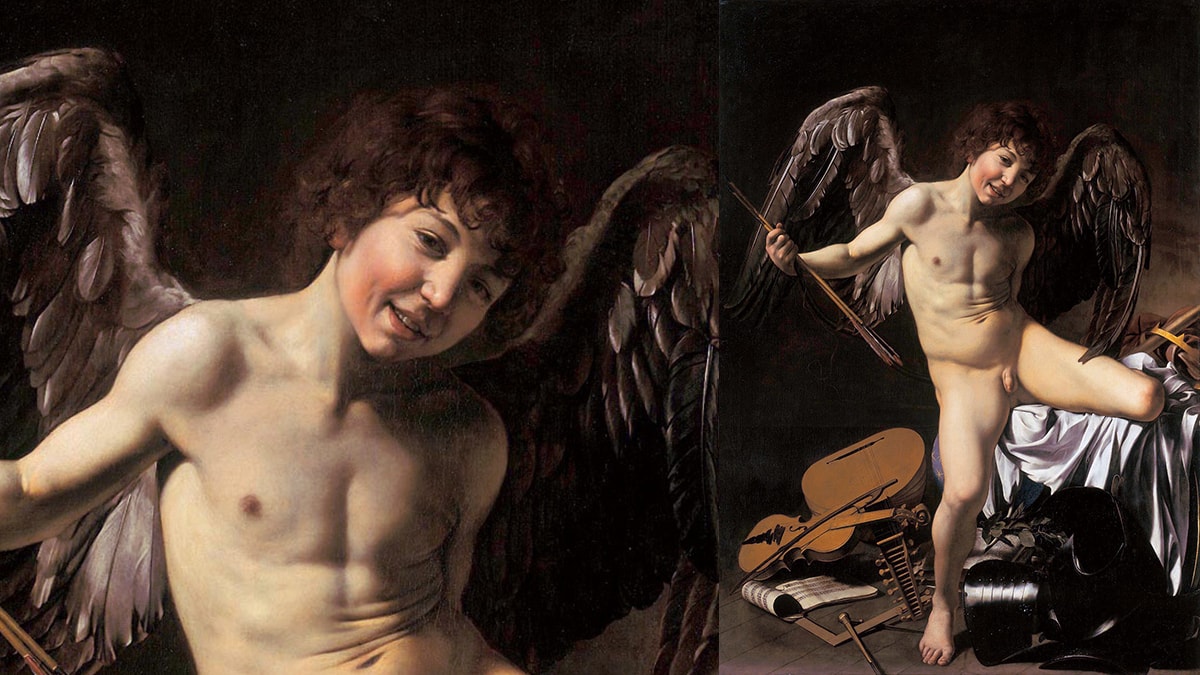Amor Vincit Omnia (1601) by Caravaggio