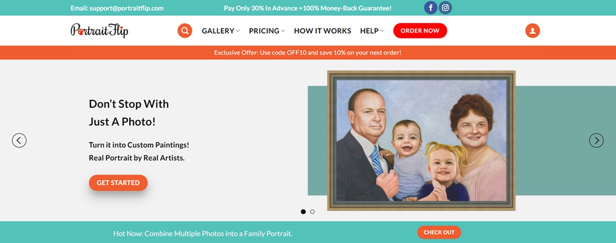 How Does PortraitFlip Sell Handmade Paintings?