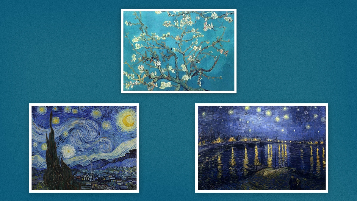  A collage of Van Gogh's paintings. 