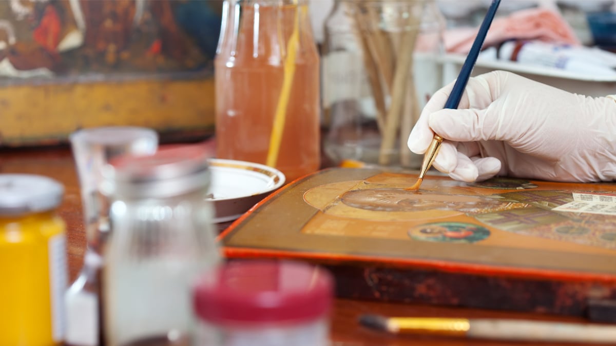 Restoring an old acrylic painting