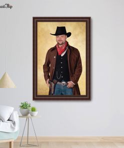 Royal Painting of a man in a Cowboy Costume mounted on wall