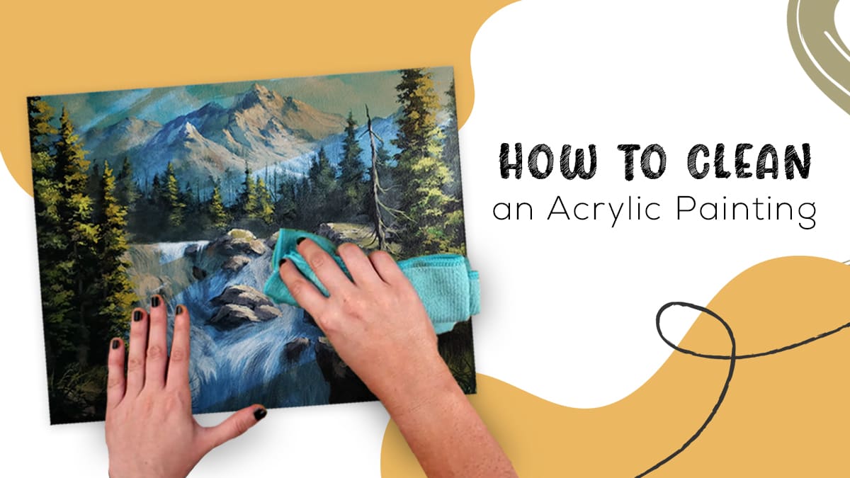 how to clean an acrylic painting featured image