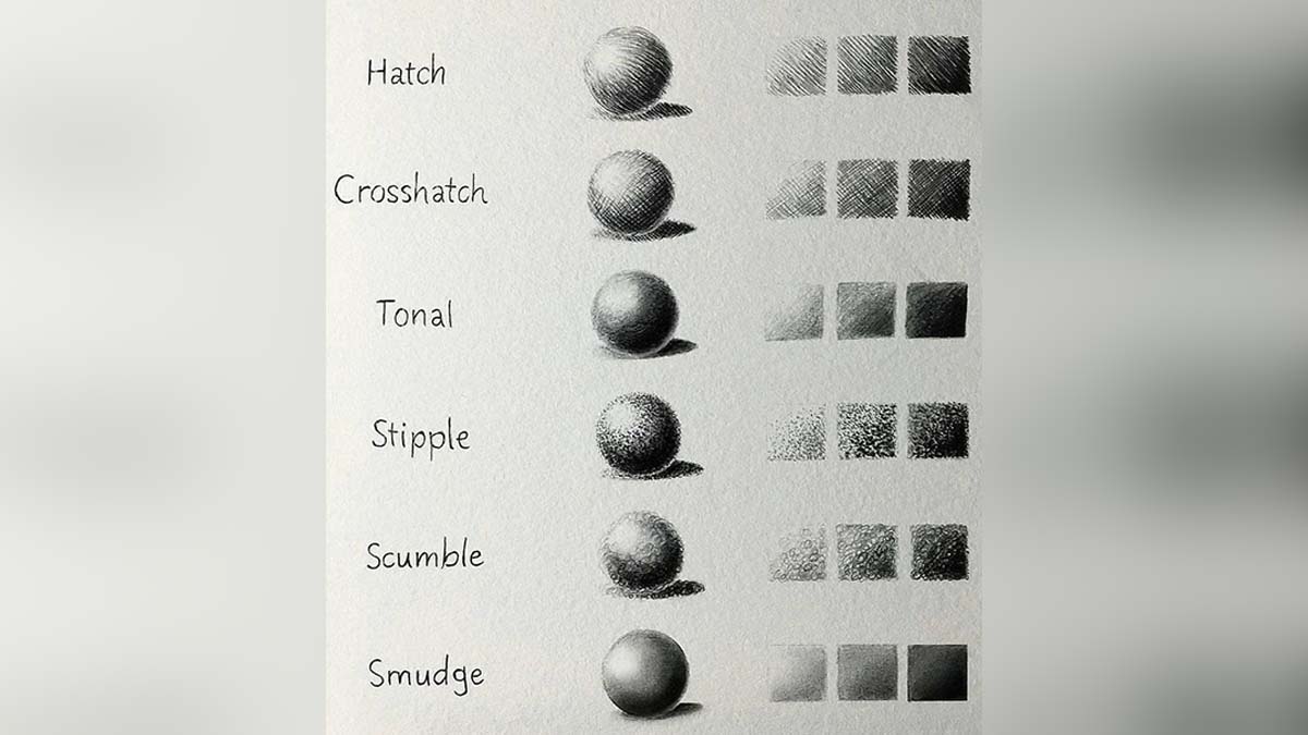 Types of shading in line in art