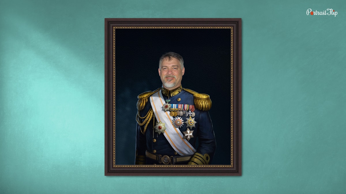 Royal Portrait of a man dressed as Regency General