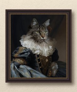 Portrait of a cat as royal sassy queen