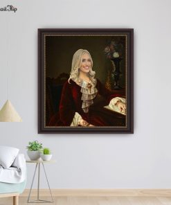 Painting of a woman in Royal Princess attire mounted on a wall