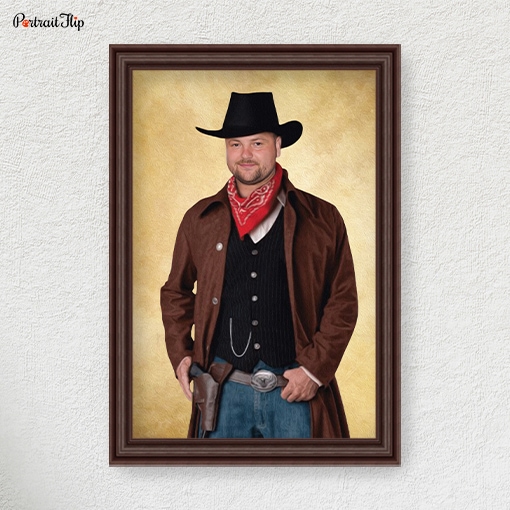 Human Royal Painting of a man in a Cowboy costume