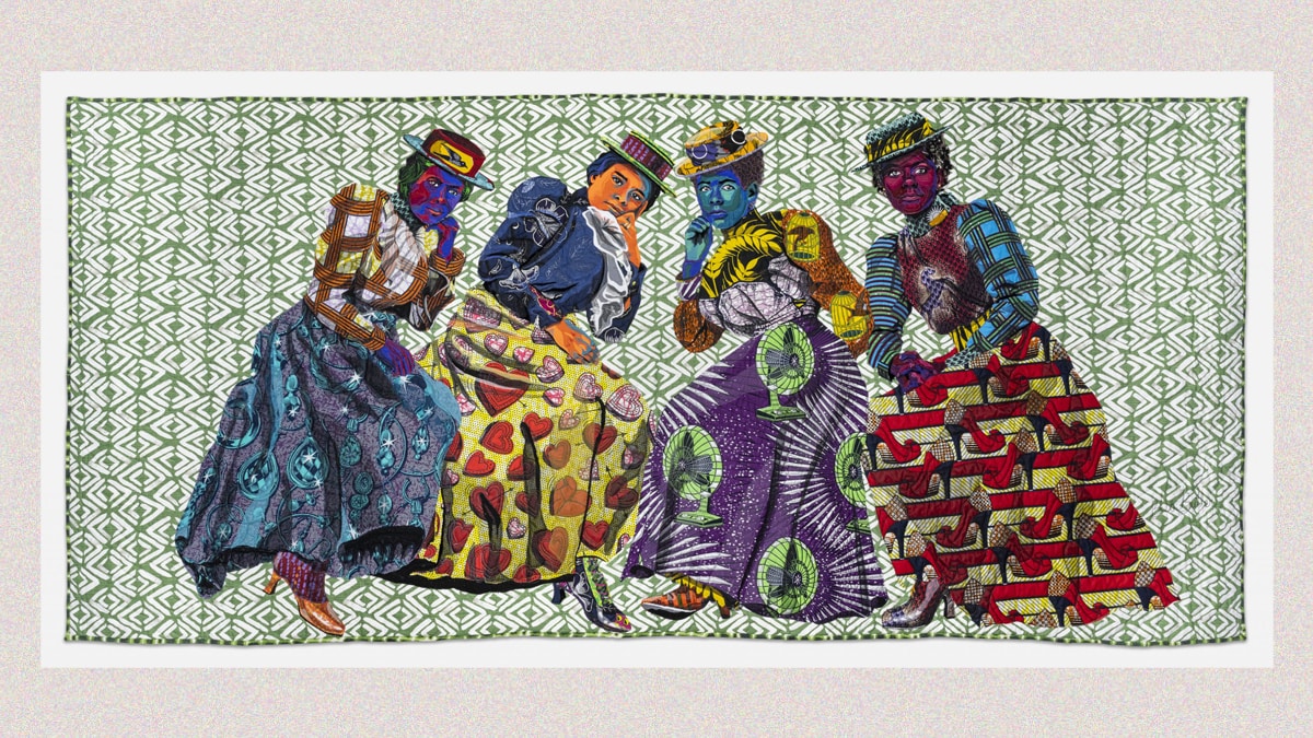 Painting “I Know Why The Caged Bird Sings”, by Bisa Butler