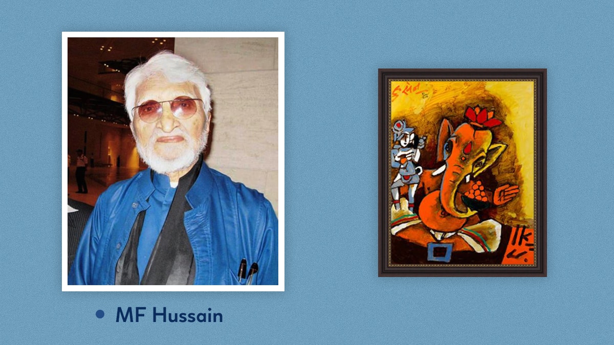 one of the famous Indian painter M. F. Hussain