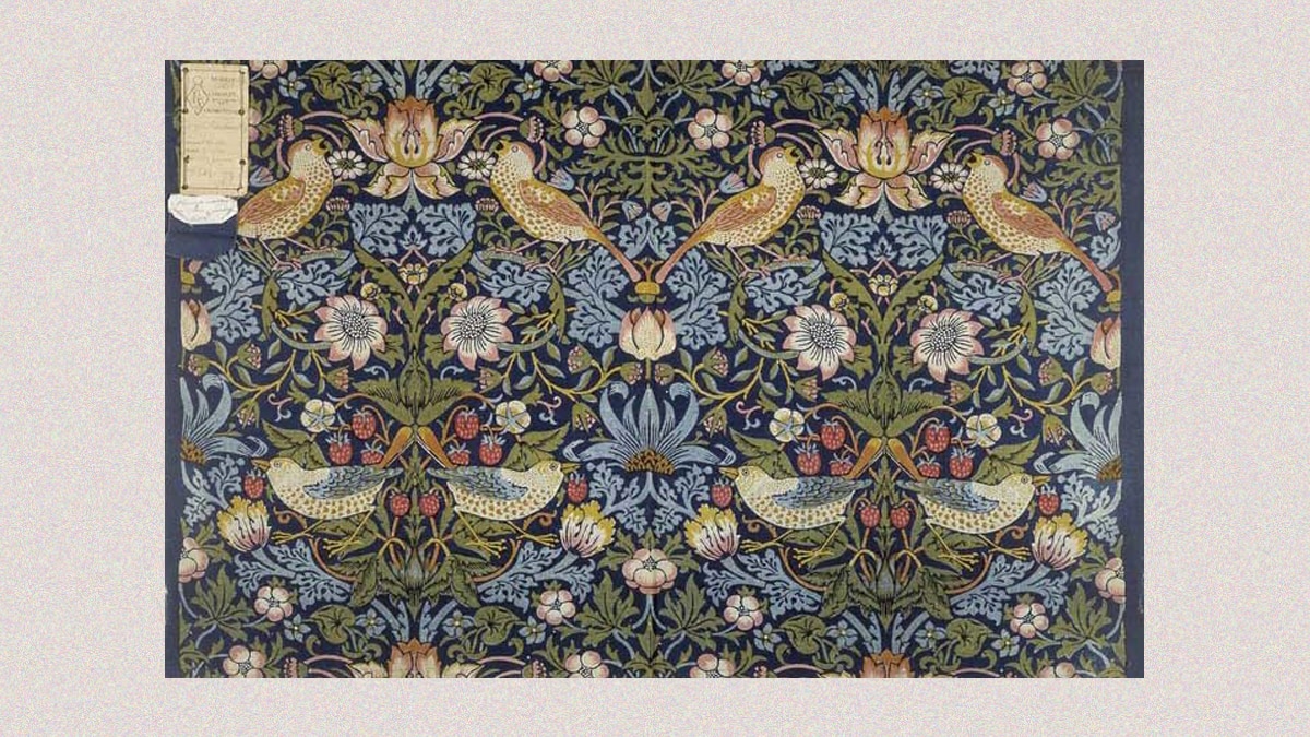 William Morris’s artwork, “Strawberry Thief”