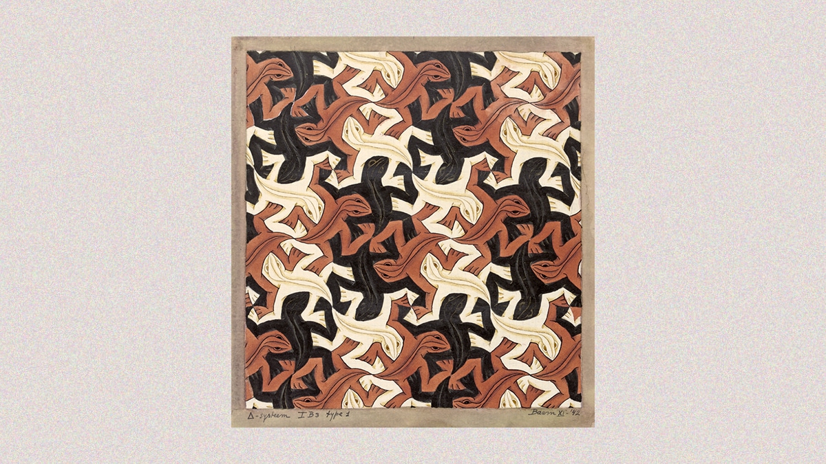 Maurits Escher’s painting “Lizard (No.56)”