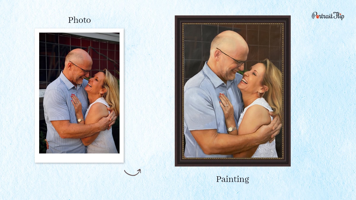 Couple Painting by PortraitFlip as timeless gifts