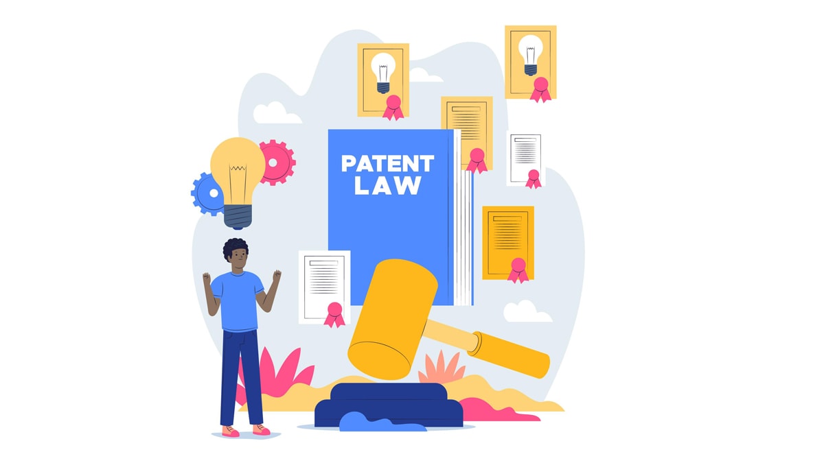 graphics showing patent law