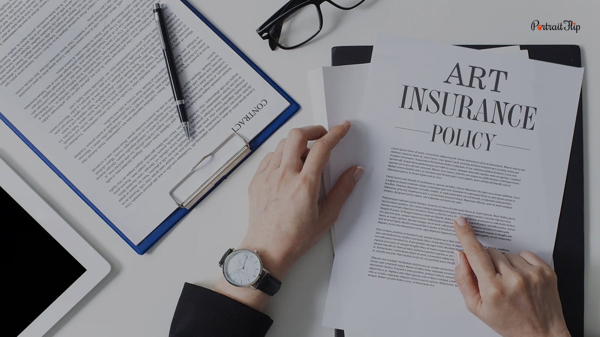 Art insurance policy paper showing how do I Insure Art