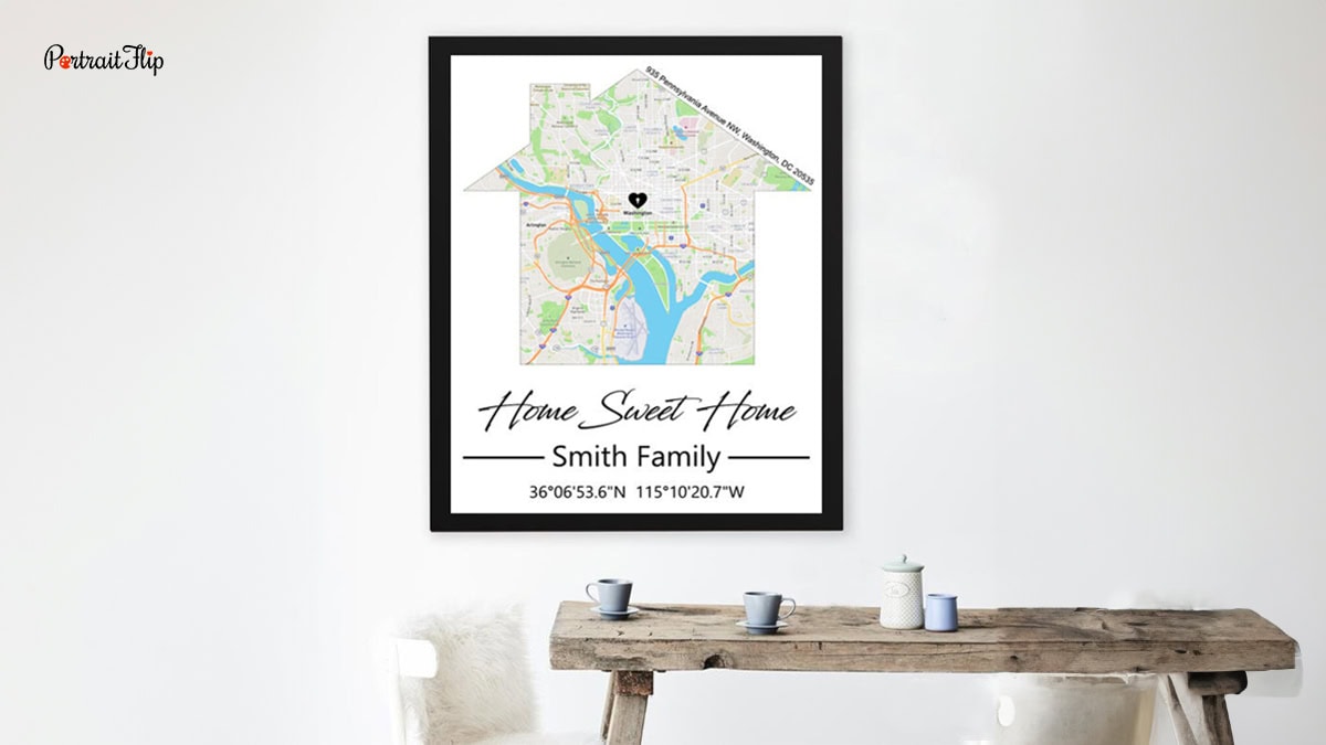 Custom map of home