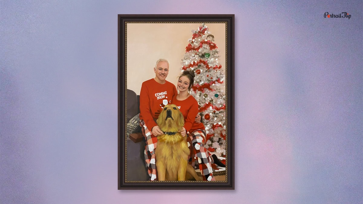 a handmade christmas painting