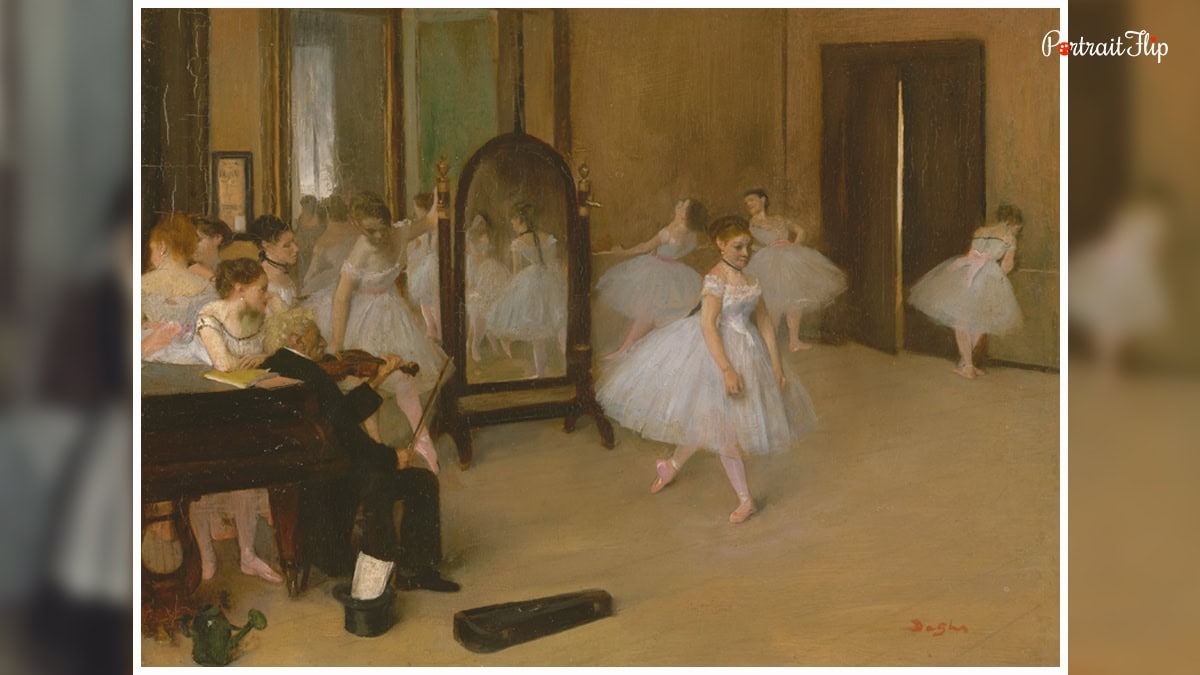 The Dancing Class is one of the famous paintings by Edgar Degas