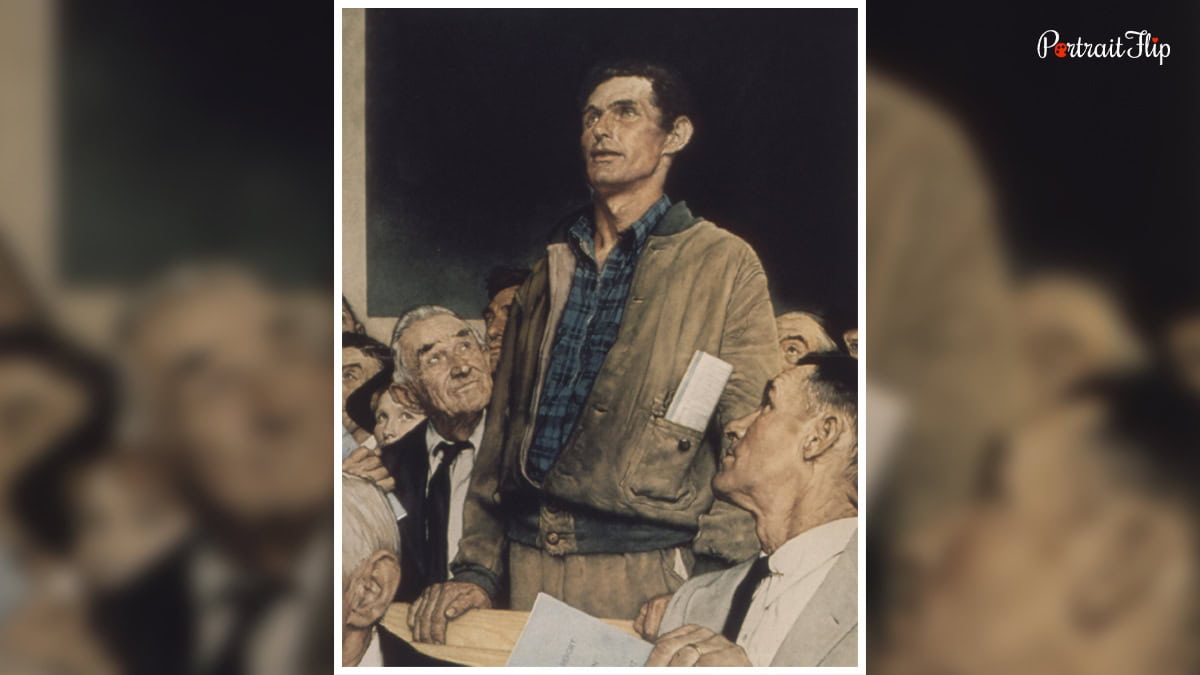 Norman Rockwell painting and the art movements he was involved in