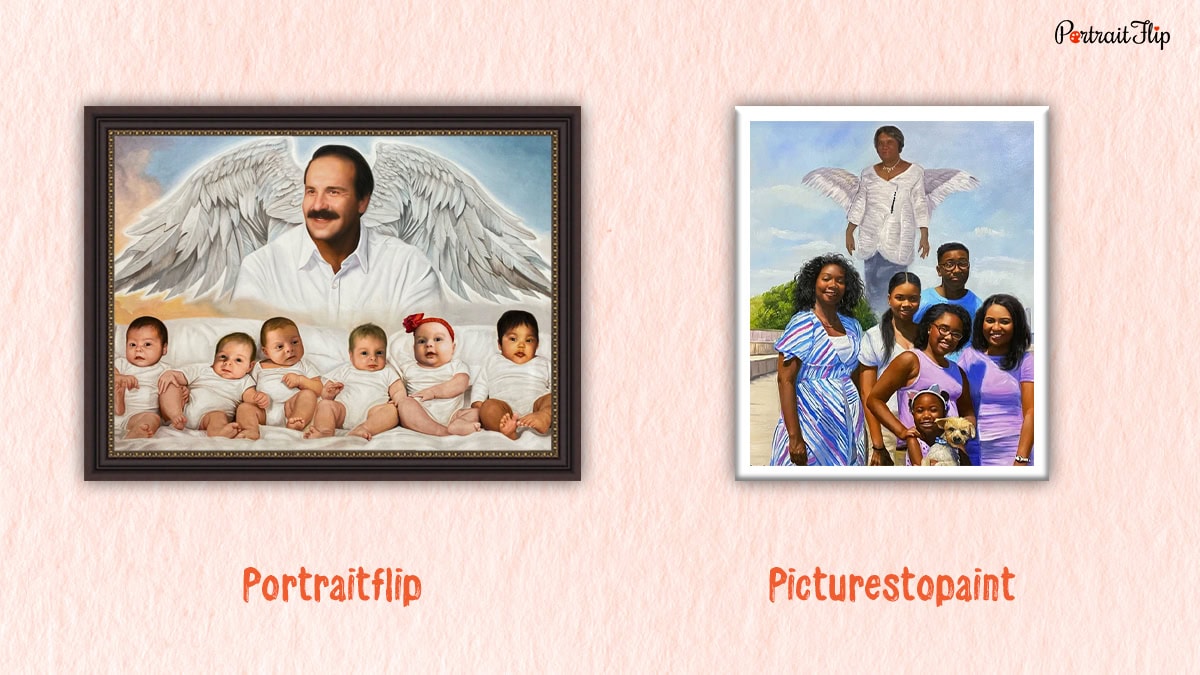 memorial painting differnce between PortraitFlip and Picturestopaint