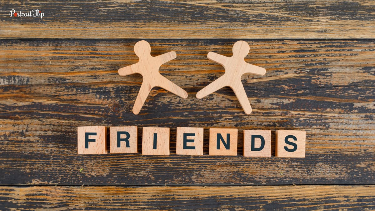 a graphic showcasing friendship