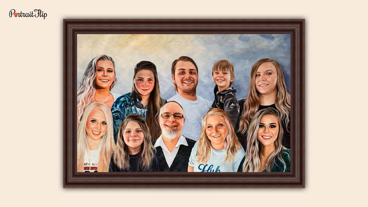 handmade family portrait