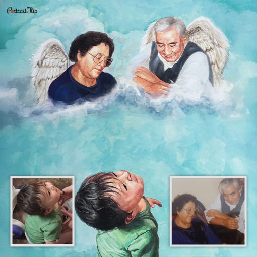 grandparents in heaven portrait