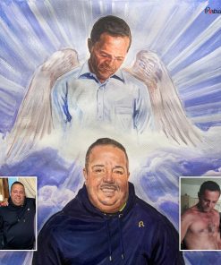 man in heaven painting