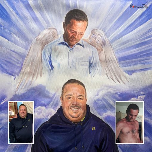 man in heaven painting