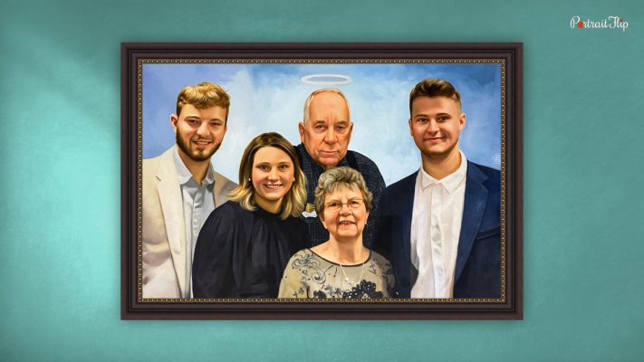 photo to memorial oil painting