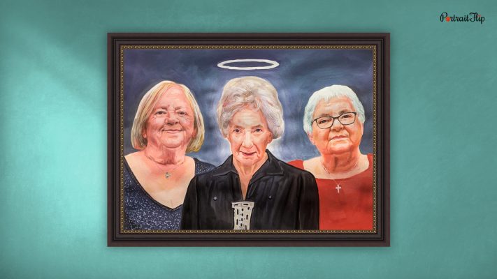 photo to memorial watercolor portrait