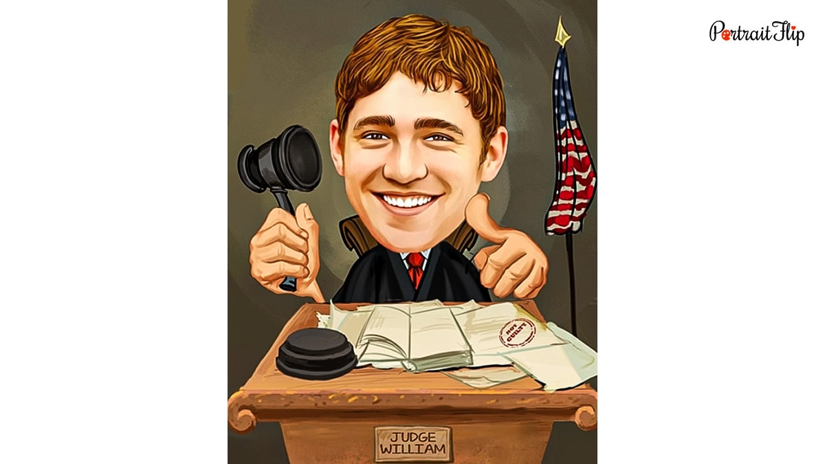 a caricature portrait from MyDaVinci