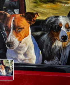 Handmade Dog Oil Portraits