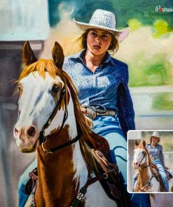 Horse with Rider Oil Portraits