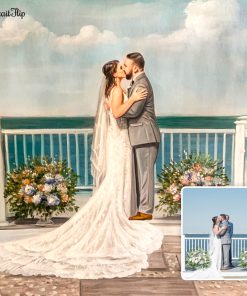 Kissing Couple Wedding Acrylic Portraits