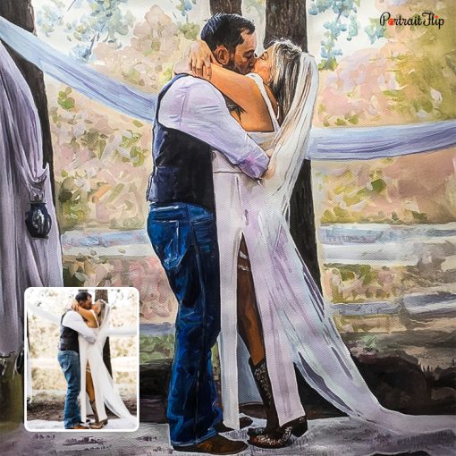 Wedding Watercolor Portraits - Image 5
