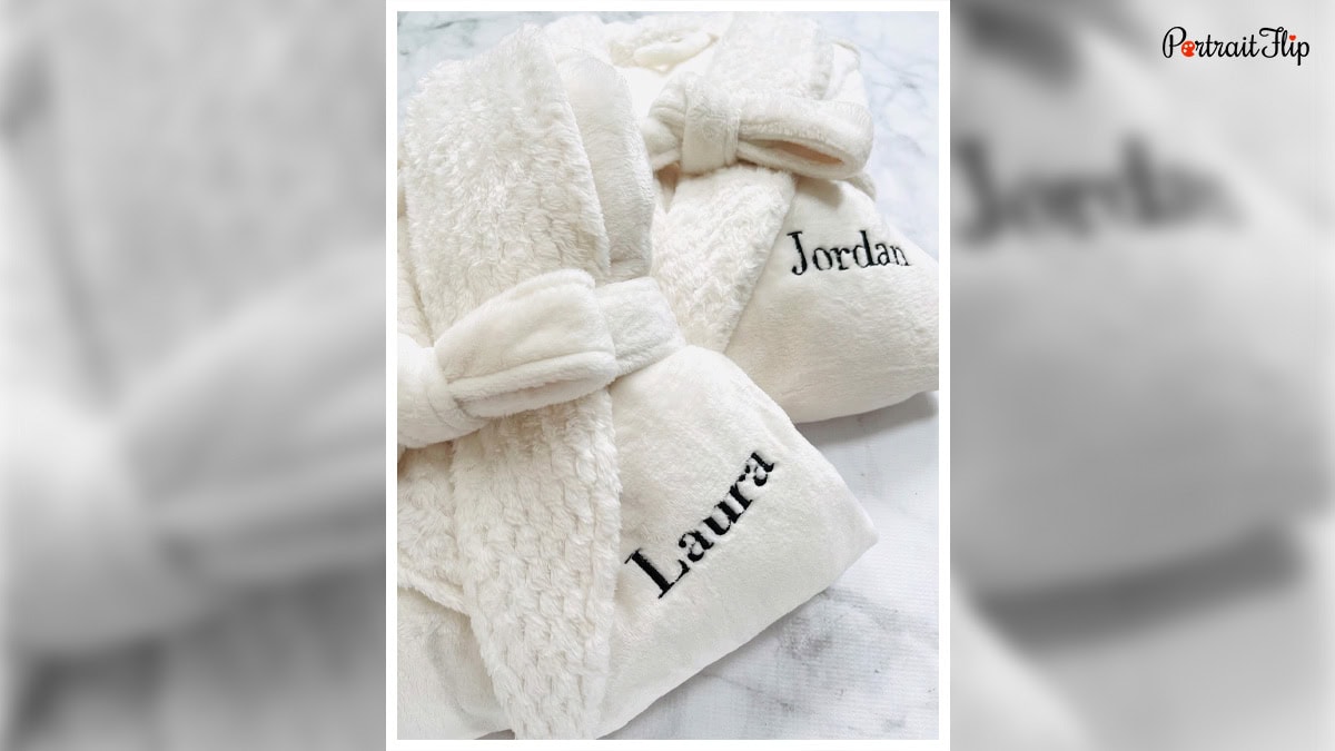 Matching couple robes
