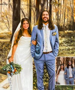 Newlywed Wedding Oil Portraits